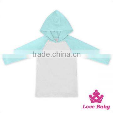 Latest Casual Hooded Shirts Designs For Baby Girl Children Light Purple Raglan Sleeve Cotton Shirts Fashionable Shirts For Girls photo-6