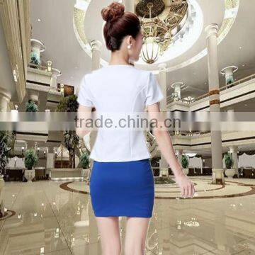 Custom Workwear Apparel Designer Short Skirts Cheap Work Uniforms for Service Lines photo-3