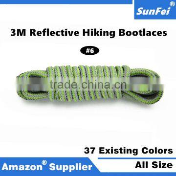 More Strong 3M Highlight Round Hiking Skate Bootlace Bootstrings for Hikers Runners Field Sports Players - Green