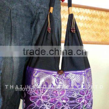 New Thai Silk Embroidered Handbag Tote Bag