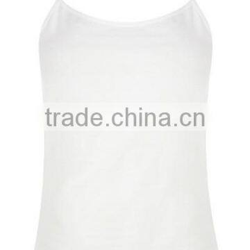 Light White Color Scoop Neck Casual Wear Stringer Vest