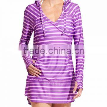Women Sports Tank Top Dress Girls' Fancy Long Sweatshirt Plain Strips Hoodies
