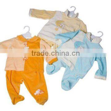 baby velour T-shirt and legging set/velour pant sets/baby wear set