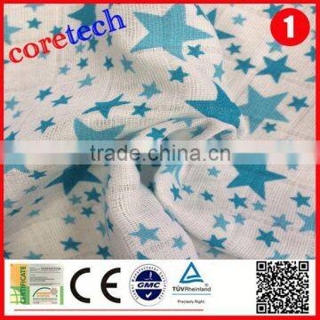 Anti-bacterial Washed Patterned Muslin Fabric Factory photo-3