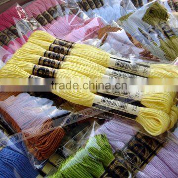wholesale dmc cotton thread 12 pieces embroidery floss 100% Egyptian Cotton Cross Stitch Thread