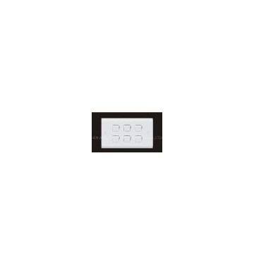 6G 1W White Branded Electric Wall Switches with Custom Packing Service