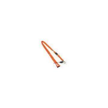 Quick Release Orange Tubular Lanyard With Snap Hook , Break Buckle