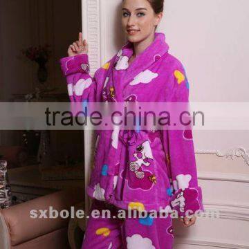 TWO WINGS sexy flannel pajamas cute winter pajamas for women