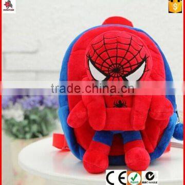 2015 new arrival lovely carton design spiderman school bag for kids