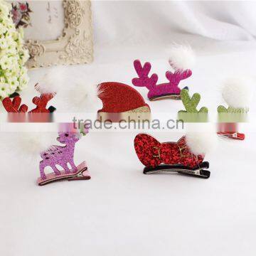 Christmas Bobby Pin Glitter Reindeer Hair Clip For Baby Girls M7043003