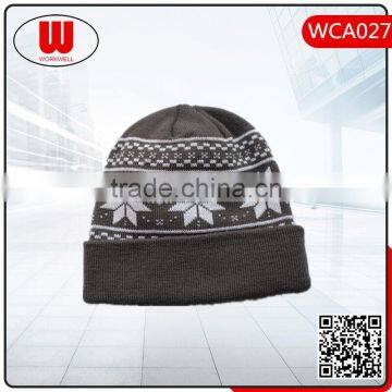 Womens jacquard knitted winter hats