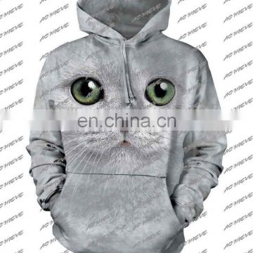 Men Womens 3D Print Animals Cat Hoodie Sweatshirt Tops Pullover