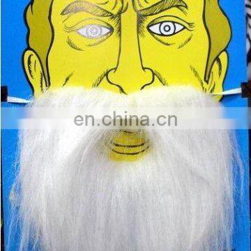 customized party synthetic fake white moustache beard MMO-0042