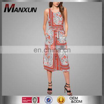 Nice jumpsuit with culotte ladies african print women jumpsuits 2016