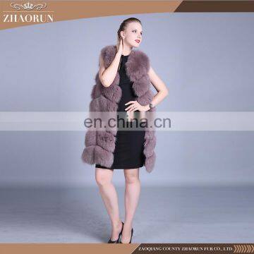 Agraffe Buckle Closure Fur Vest Winter Vest For Women