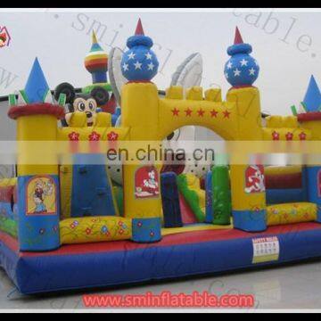 High quality giant inflatable playgrounds on sale / mickey mouse palyground inflatable