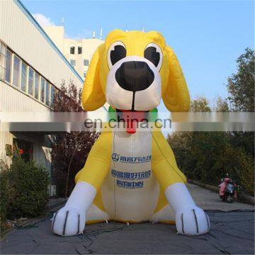 6m outdoor giant customized stand yellow dog inflatable foe advertising&party&event