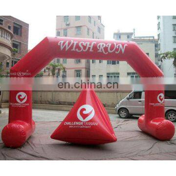 red color inflatable sealed air arch and water buoys customized logo colour design