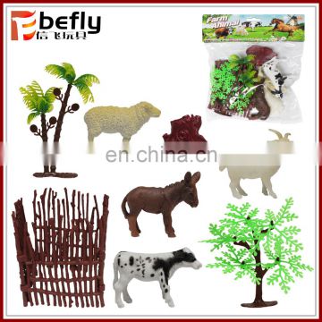 Kids DIY play gift hollow PVC animal toy set