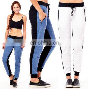 women ladies running zipper pockets fleece blank jogger pants