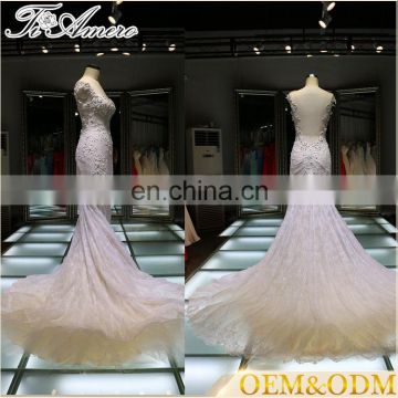 women dress bridal gown 2017 evening party dinner cheap mermaid wedding dress tailor