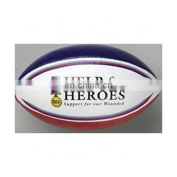 Full Size Rugby Ball full Custom design High quality rubber top