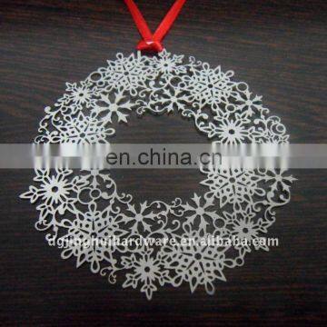 Custom metal hanging snowflake decorations