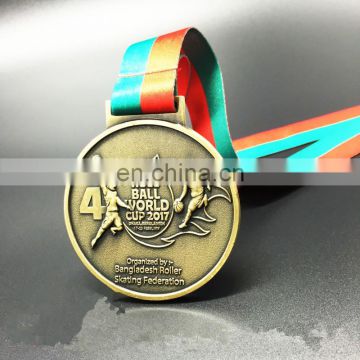 Souvenirs from china wholesale marathon race award medal with ribbon