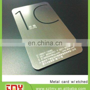 2016 popular etched & cut through name card