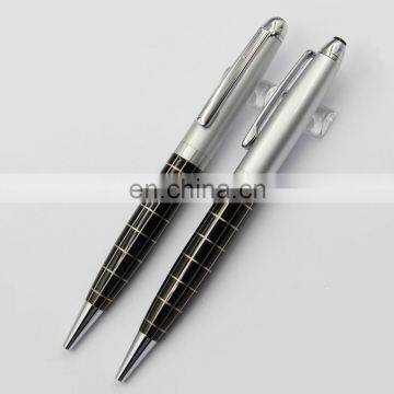 specil mesh lined designed luxury shiny black twist metal ballpoint ball pen