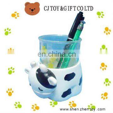 Daily Cattle Shaped Plastic Pencil Vase as Pen Holder