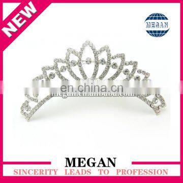 China factory price children and adult rhinestone tiara comb hair crown