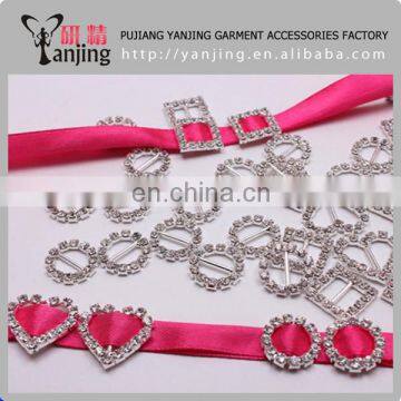 Factory directly ! Wholesale square rhinestone buckle 10PC per bag