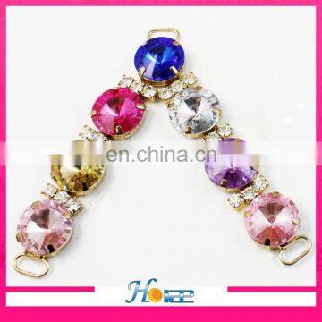 Wholesale Cheap Slipper Decoration Colorful Acrylic Rhinestone Bikini Connector photo-2
