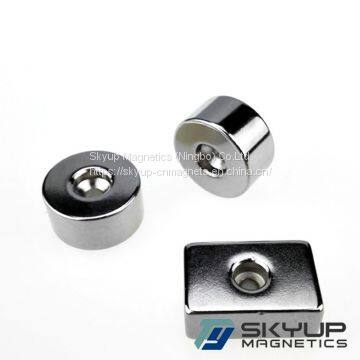 Customer Customized Permanent N52 Ndfeb Neodymium Rare Earth Magnet Neodymium Magnet With Screw Hole photo-4