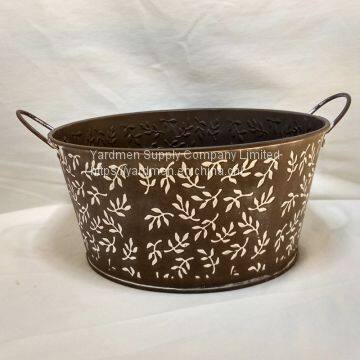 Iron Sheet Material Flower Bucket Garden Product Pot photo-2