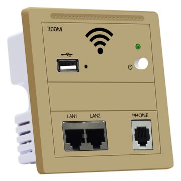 KY928 300Mbps Indoor 86 Wall Socket WiFi in Wall Access Point Wireless AP WAN LAN RJ 45 Port Repeater Router