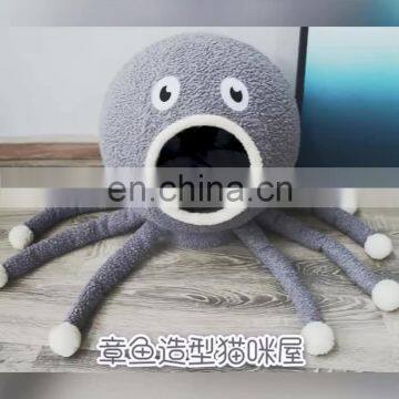 Deep sleep features popular octopus winter warm pet bed cat house