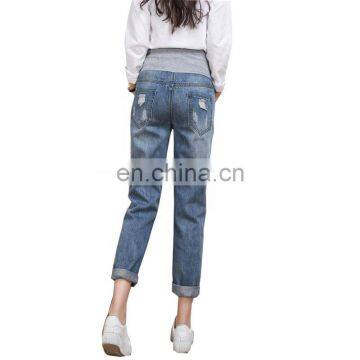 DiZNEW Custom Ladies Fashion Skinny Western Maternity Jeans Ripped photo-4
