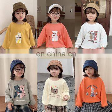 6827 Spring New Custom Kids Girl Cute t Shirt Cartoon Printing Shirt Top