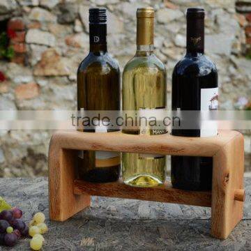 Custom logo and color wooden wine bottle rack, stand wood wine holder