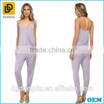 2015 Western Style Sleepwear Adult Jumpsuit With Adjustable Back Straps