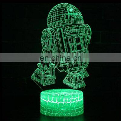 7 Colors Touched Changed Acrylic Panel 3d Led Night Light for Decoration photo-5