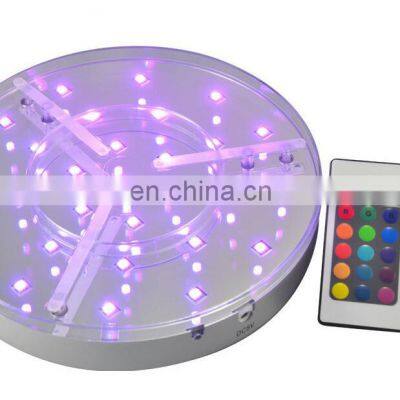 6 Inch Crystal 7 Colors Changed Led Light Base With Rechargeable Battery photo-5