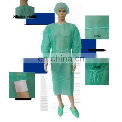 Non Sterile Gowns Lab Medical With Front Botons CPE Isolation Wholesale photo-3
