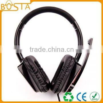 high quality computer long wire headphone with mic