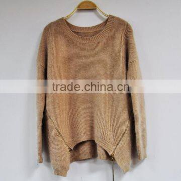 Fashion cony hair beautiful sweaters for woman