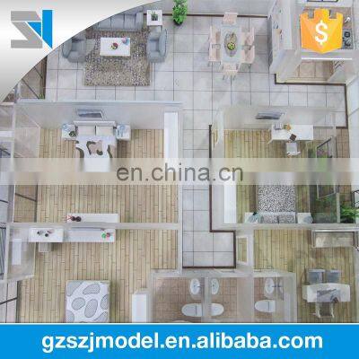 3d visualization maquette building model for interior design