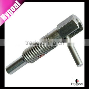 Stubby pull hand steel spring locating pin 6104-A-SS