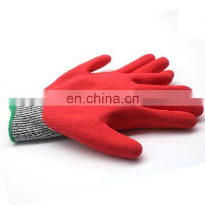 High Quality Level 5 Cut Resistant Gloves Nitrile Sandy Anti Cut Resistant Gloves Nitrile Sandy Anti Cut Gloves
